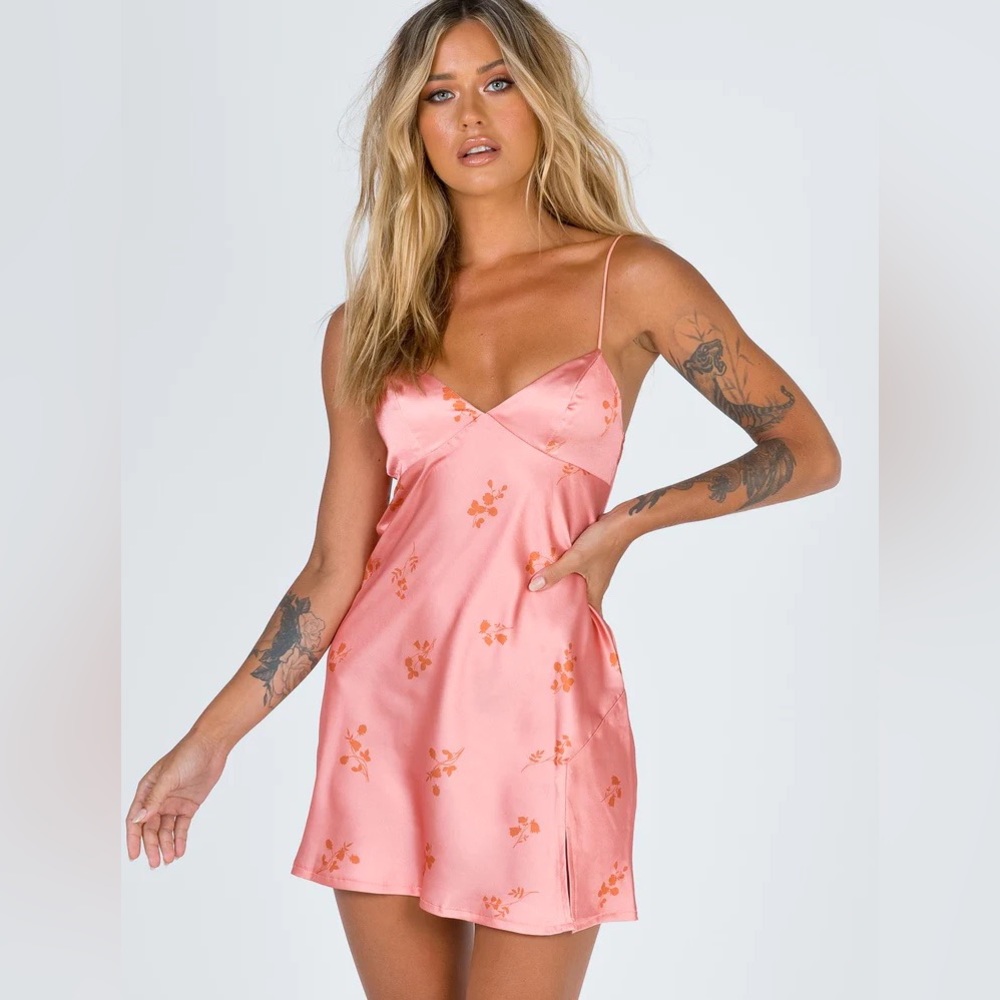 Princess Polly Pink Satin Mini Dress